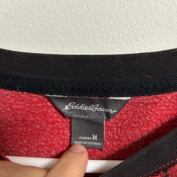 Eddie Bauer Plaid Crewneck - Picture 3 of 3